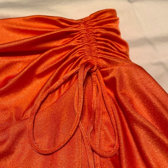 NWT Free People Who's That Mini Skirt | color is Burnt Coral - Picture 8 of 8